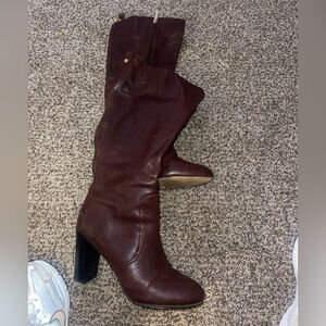 Women’s tall burgundy Nine West  boots size 11